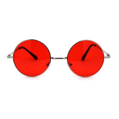 round sunglasses red lenses